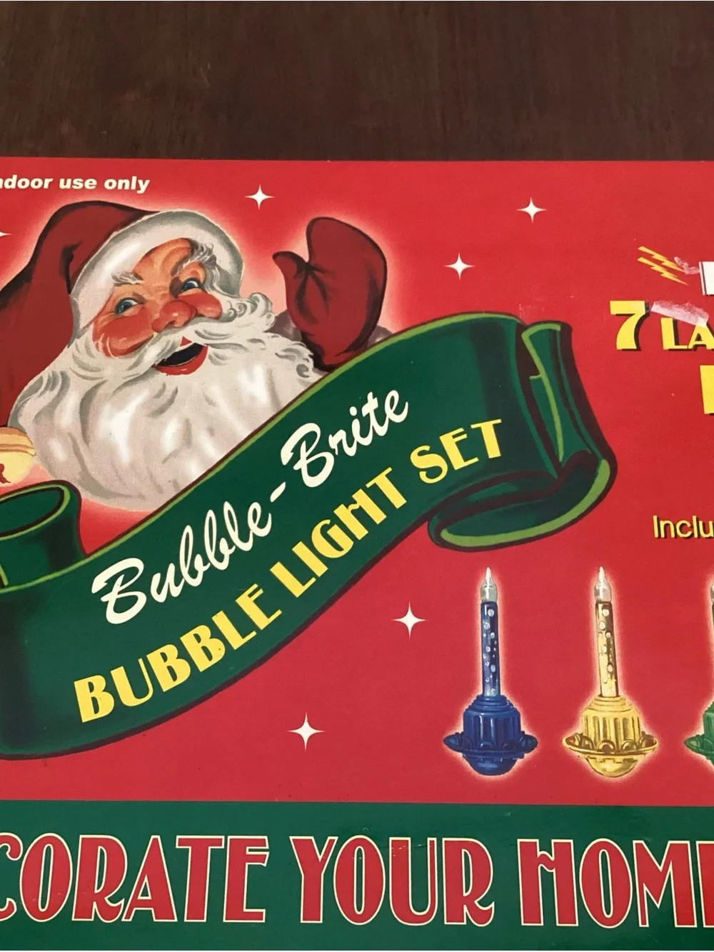 Vtg Shiny Brite Bubble Light Set Box